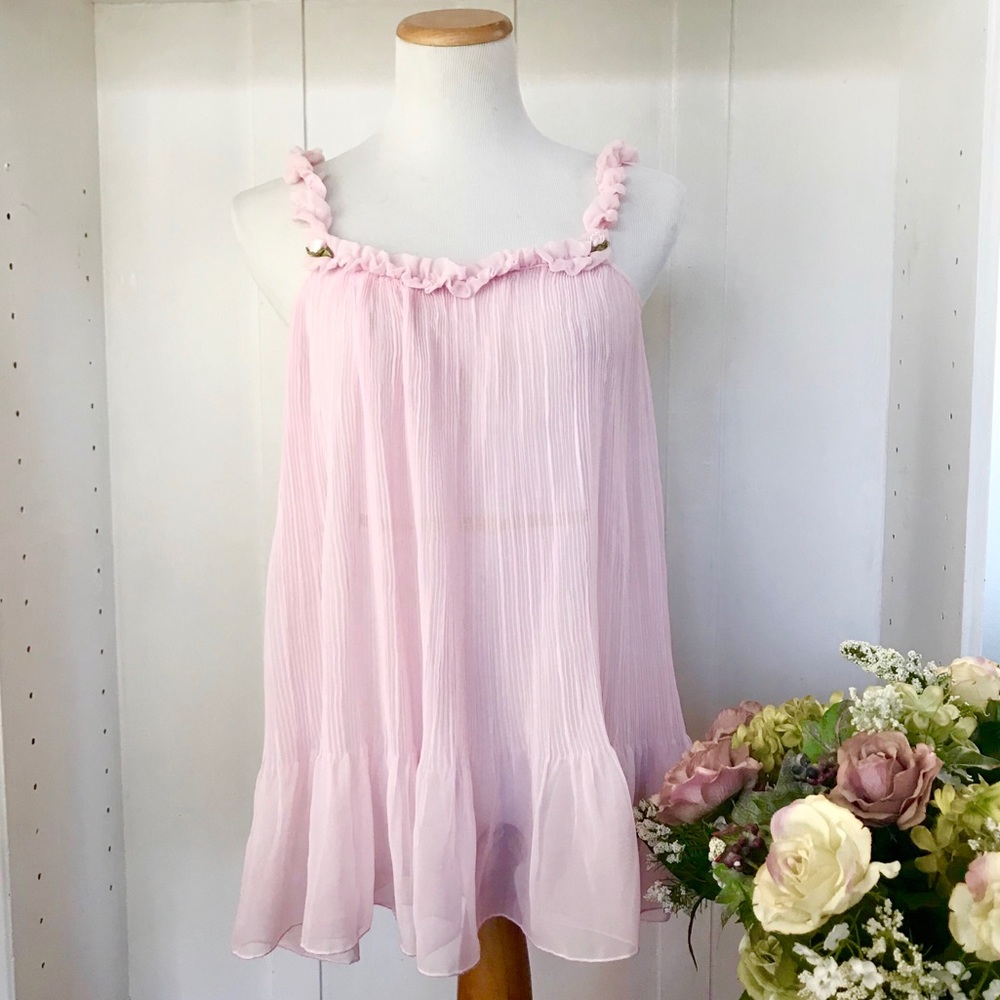 Victoria’s Secret Pink Pleated Sheer Nightie